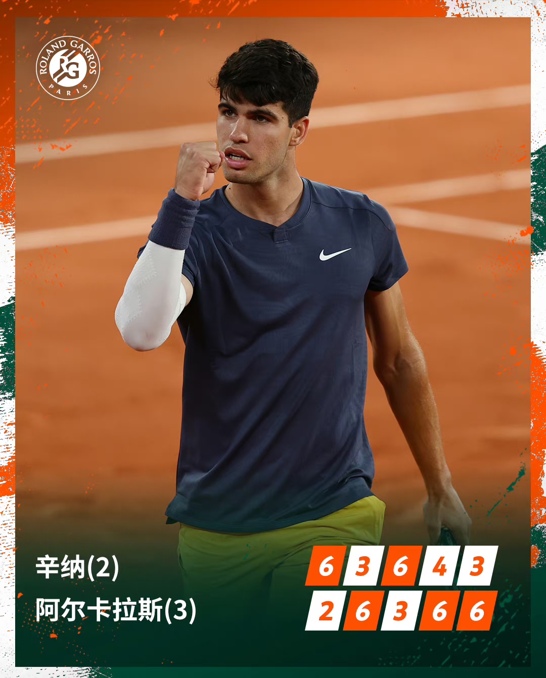 意大利网球队绝杀日本网球队，阿尔卡拉斯统治全场